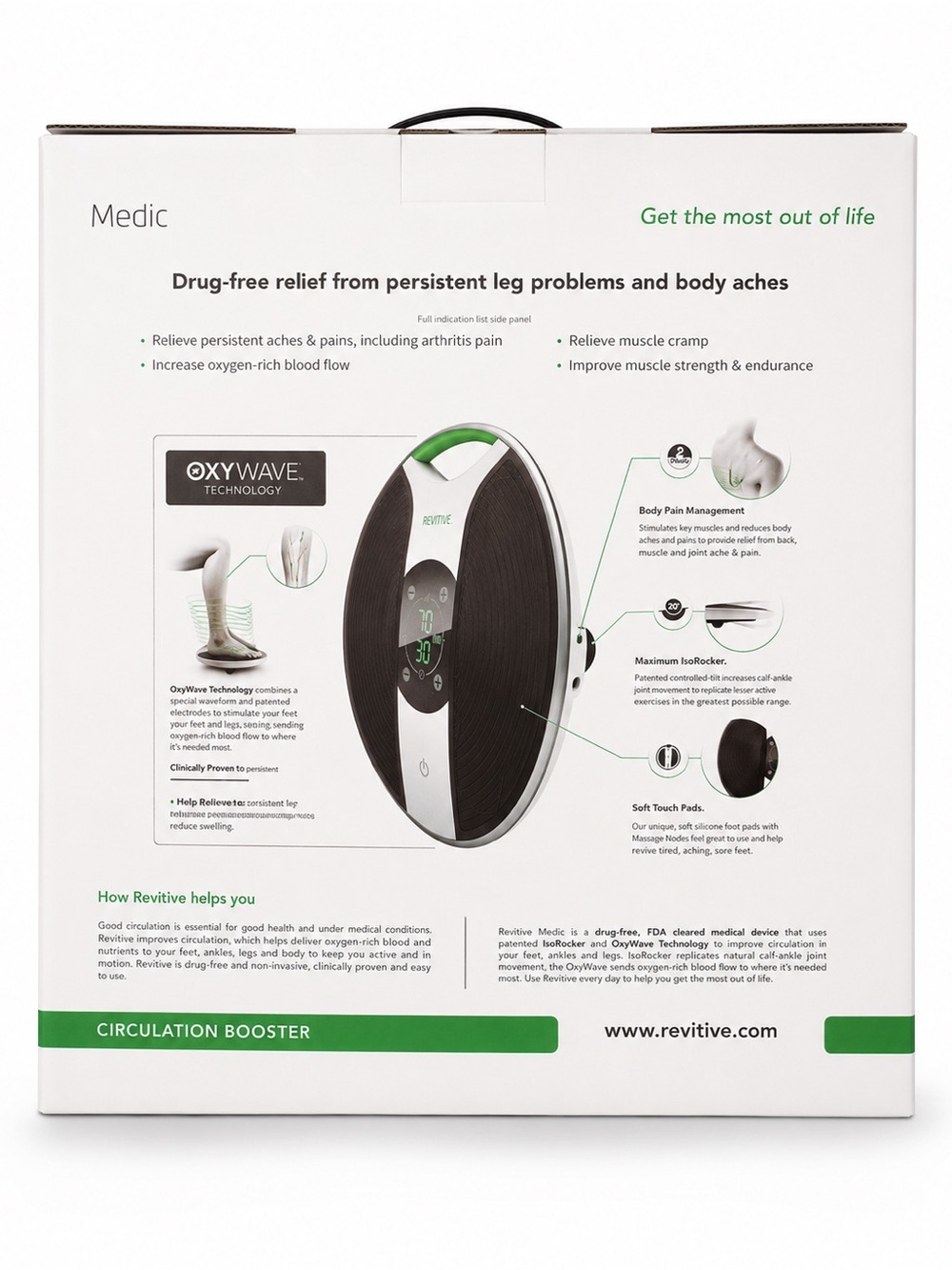 Revitive Medic Circulation Booster EMS TENS Foot & Leg Therapy - Picture 2 of 6